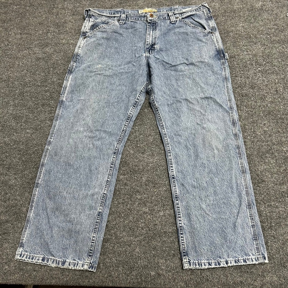 Lee Carpenter Jeans Mens Size 40x30 Blue Light Wash Relaxed Fit Workwear Utility